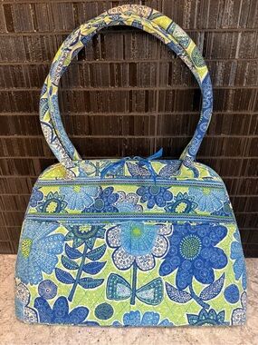 Vera Bradley Large Double-Handle Shoulder Bag - Doodle Daisy (Retired)